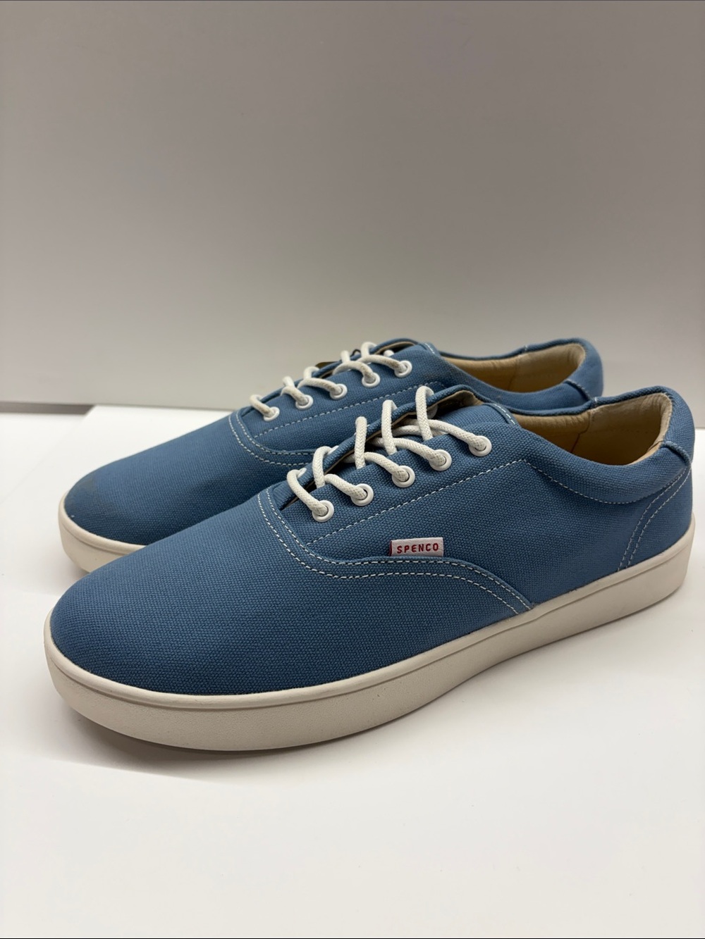 NEW Spenco Waco Men's Canvas Casual Sneakers in Blue Size 9.5D